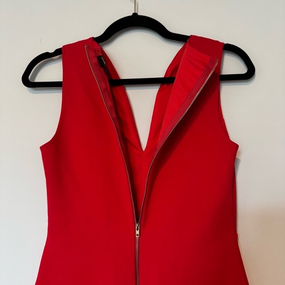 Lulu’s Deep V-Neck Bodycon Double Full Zipper Back Stretch Dress medium - Picture 6 of 11